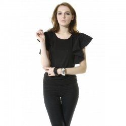 Bluză cu mâneci drapate